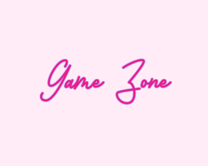 Pink Fashion Signature Text logo