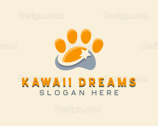 Pet Veterinarian Paw Logo