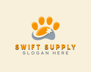 Pet Veterinarian Paw Logo