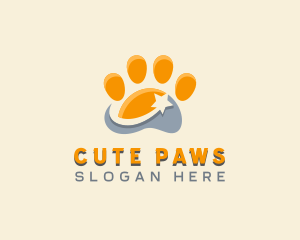 Pet Veterinarian Paw logo design