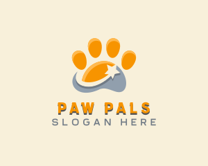 Pet Veterinarian Paw logo
