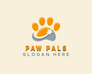 Pet Veterinarian Paw logo design