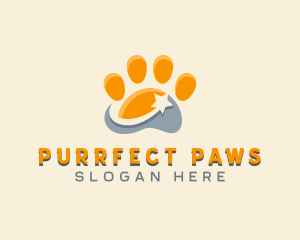 Pet Veterinarian Paw logo design