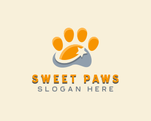 Pet Veterinarian Paw logo design