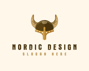 Viking Helmet Armory logo design