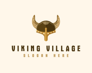 Viking Helmet Armory logo design