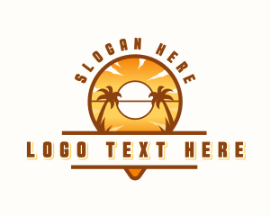 Travel Pin Sunset logo