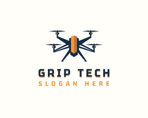 Drone Tech Quadcopter  logo design