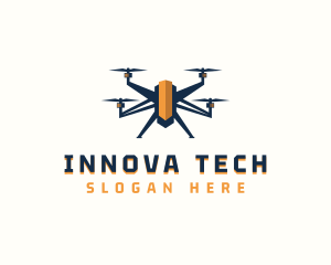 Drone Tech Quadcopter  logo design