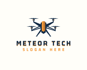 Drone Tech Quadcopter  logo design