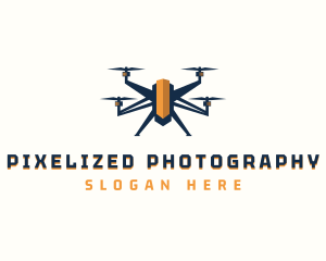 Drone Tech Quadcopter  logo design