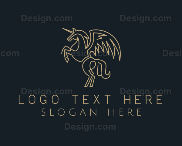 Deluxe Unicorn Pegasus Logo