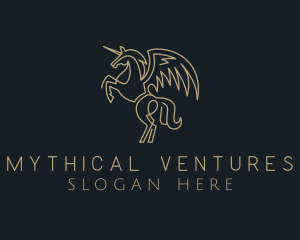 Deluxe Unicorn Pegasus logo design