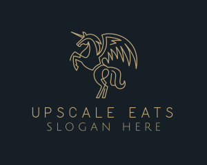 Deluxe Unicorn Pegasus logo design