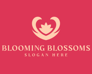 Beauty Lotus Heart logo design