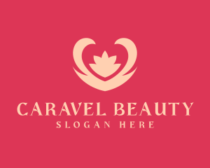 Beauty Lotus Heart logo design