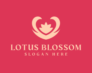 Beauty Lotus Heart logo design