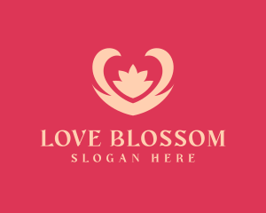 Beauty Lotus Heart logo design