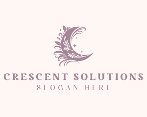 Boho Moon Crescent logo design