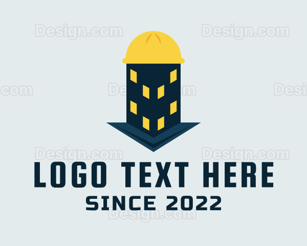 Construction Hat Building Logo