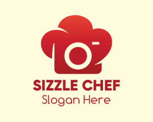 Red Chef's Hat Camera logo design