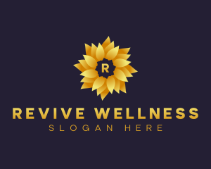 Botanical Flower Wellness logo design