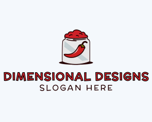 Chili Paste Jar logo design