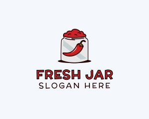 Chili Paste Jar logo design