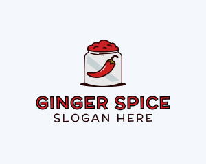 Chili Paste Jar logo design