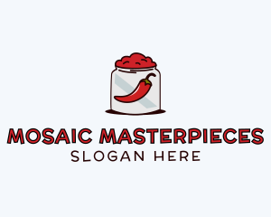 Chili Paste Jar logo design