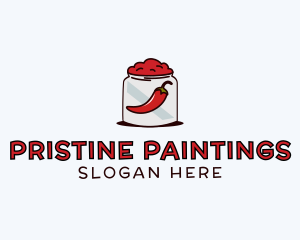 Chili Paste Jar logo design