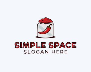 Chili Paste Jar logo design