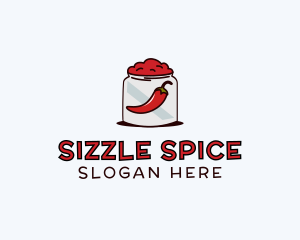 Chili Paste Jar logo design