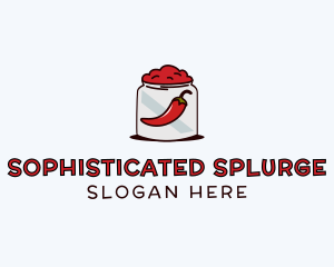 Chili Paste Jar logo design