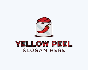 Chili Paste Jar logo design