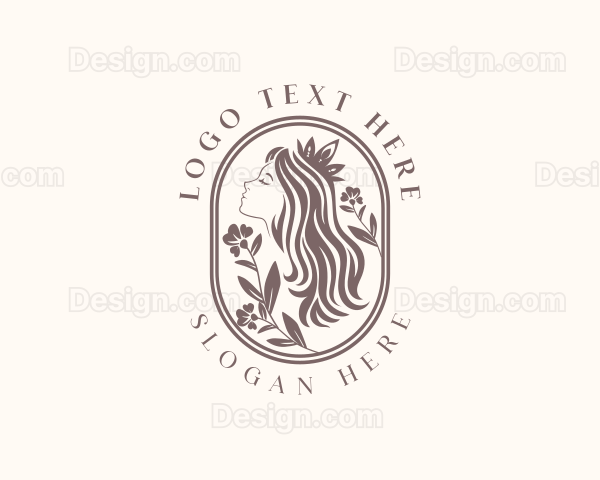 Crown Woman Hair Logo