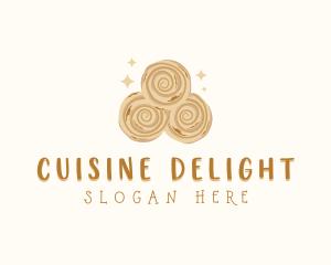 Cinnamon Bread Baking logo design