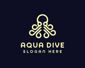 Ocean Aquatic Octopus logo design