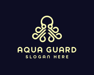 Ocean Aquatic Octopus logo design