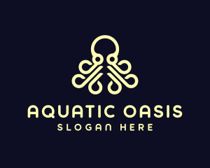 Ocean Aquatic Octopus logo design