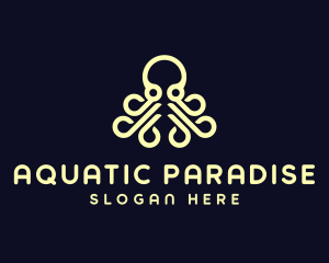 Ocean Aquatic Octopus logo design