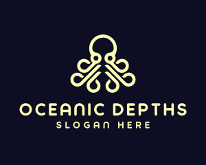 Ocean Aquatic Octopus logo design