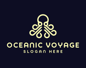 Ocean Aquatic Octopus logo design