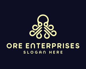 Ocean Aquatic Octopus logo design