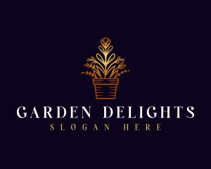 Flower Pot Garden logo design