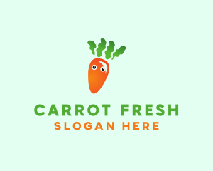 Vegetable Carrot Cartoon logo