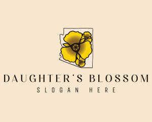 Arizona Mariposa Lily Flower logo design