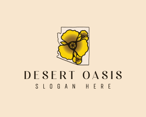 Arizona Mariposa Lily Flower logo design