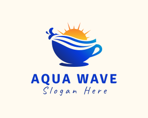 Coffee Cup Wave Sunshine logo