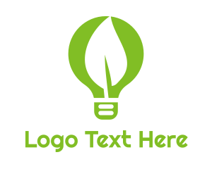 Eco Leaf Light Bulb logo